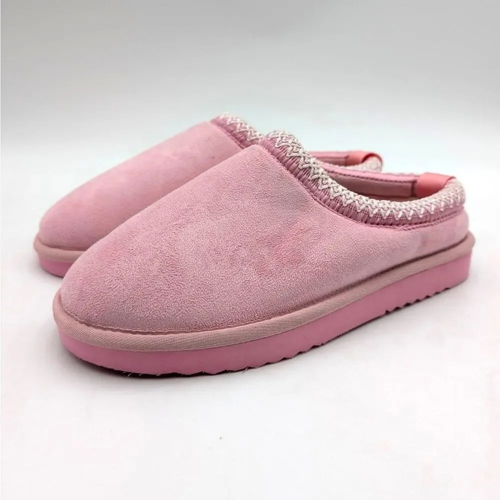 Steve Madden Jordy Faux Fur Lined Slipper Shoes Kids' Pink Size US5M EU37